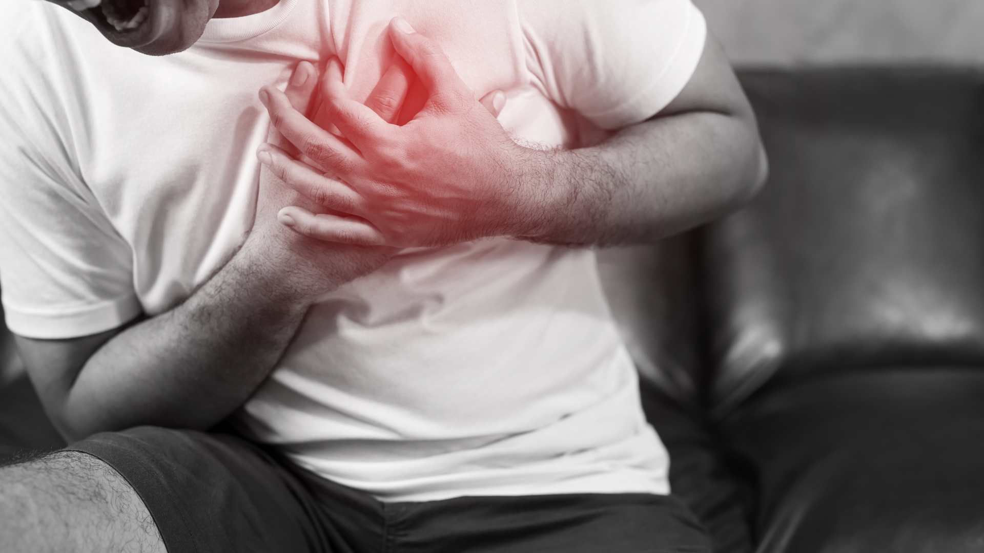 Person having heart burn. 