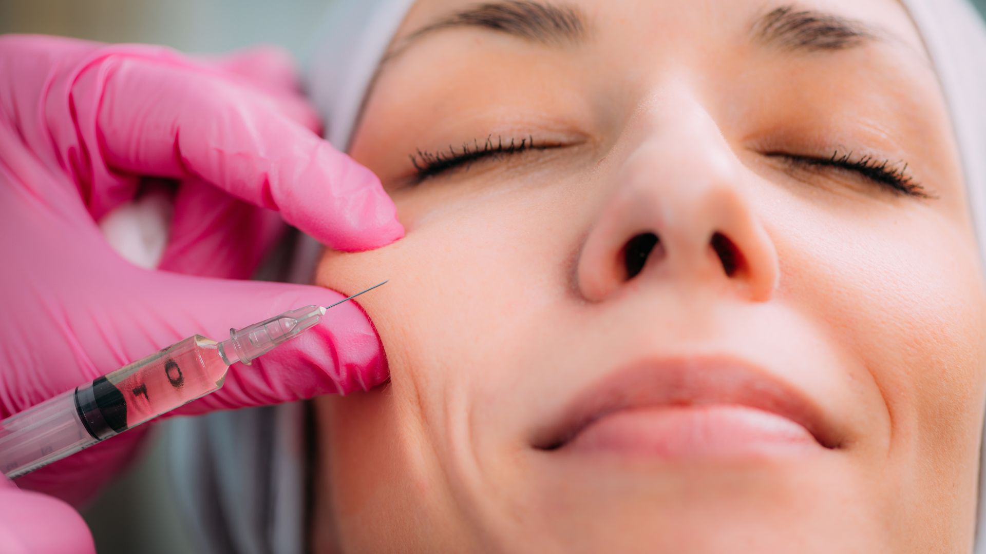Facial treatment.