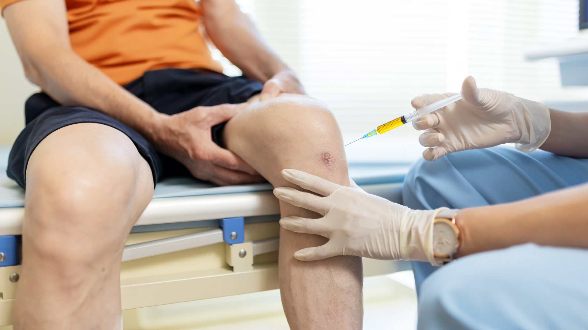 Knee injection.