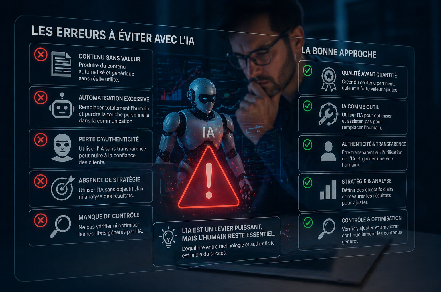 les erreurs a éviter avec l'IA 